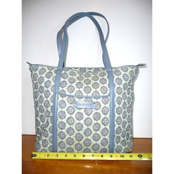 Vera Bradley Women's Nomadic Floral Zipper Shopper Inner Pocket Tote Bag Blue - Picture 4 of 7